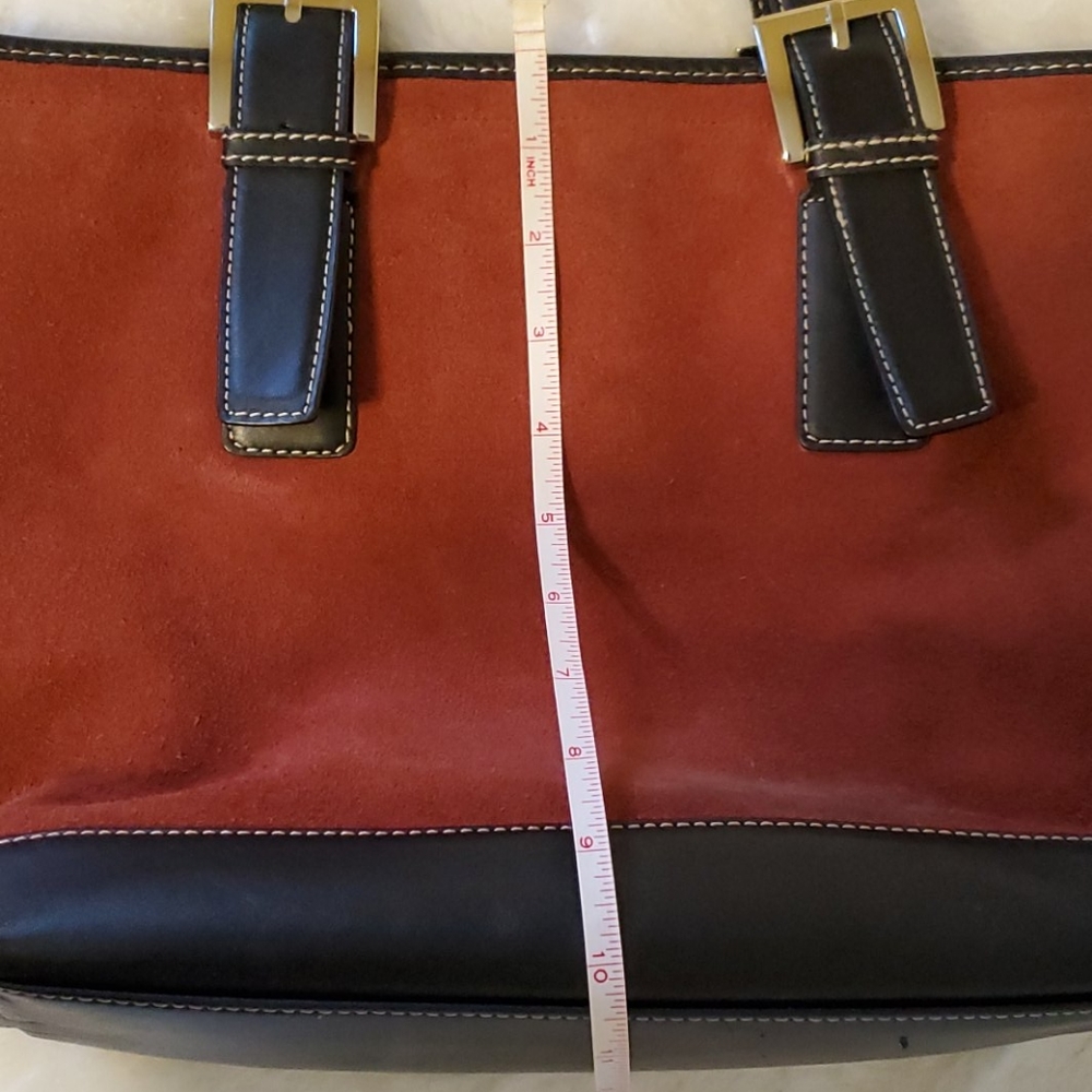 Preston & York Rust Suede & Leather Handbag - Picture 12 of 12